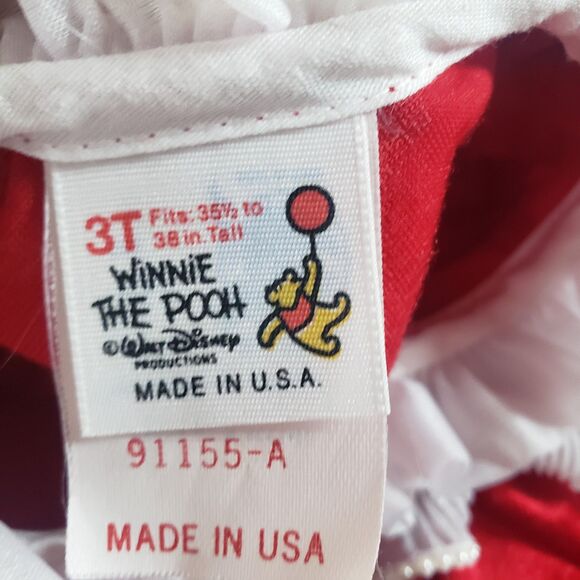 Vintage Velvet Red Winnie the Pooh Girls Dress - Picture 7 of 7